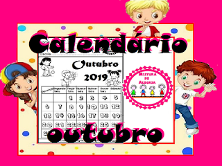 Calendário outubro para imprimir