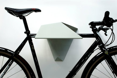 folded metal bike rack for the wall