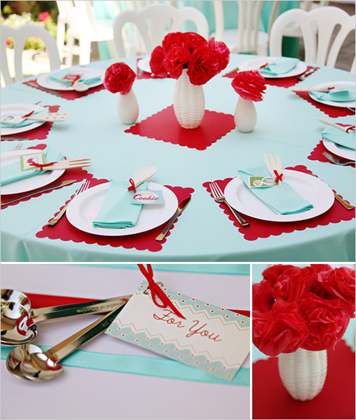 Aqua Red Wedding Fun