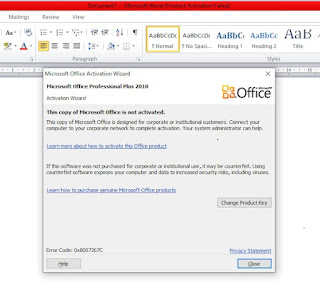 Cara Mudah Mengatasi Product Activation Failed Pada Office