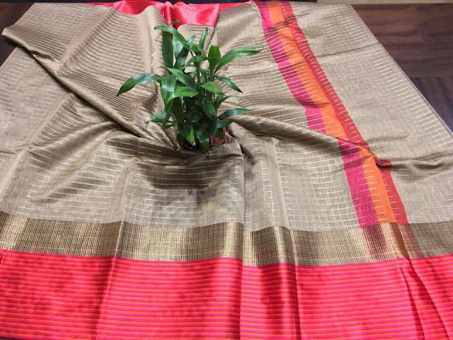 Exclusive Maheshwari silk blend sarees with zari weaves