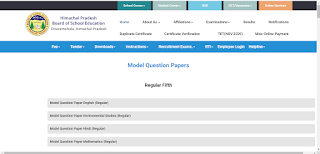 HP Bose Model Question Papers