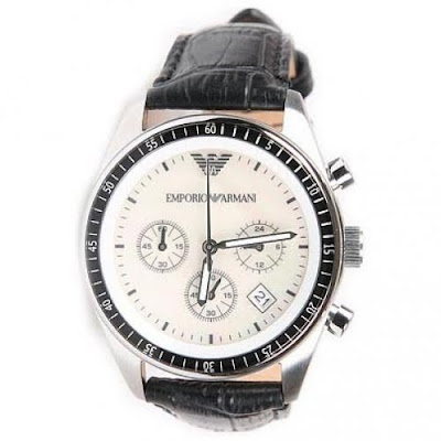 Emporio Armani AR5670 Black Leather Chronograph mens Fashion Watch