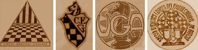 Emblemas de los clubs de ajedrez de Gracia