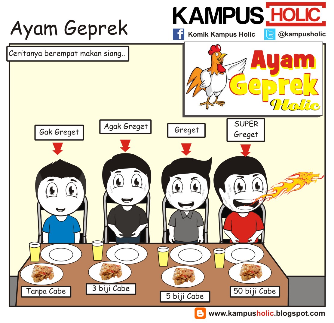 Kampus Holic Komik Strip Seputar Kehidupan Mahasiswa 186 Ayam Geprek