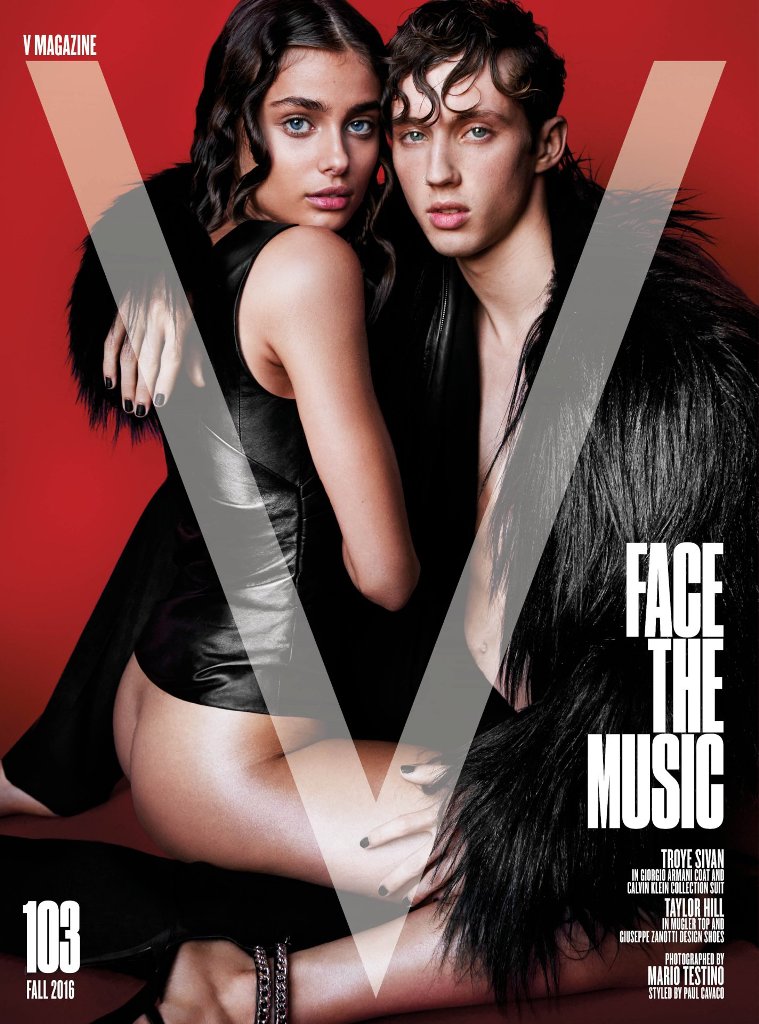 hot model Taylor Marie Hill topless photo shoot for V magazine