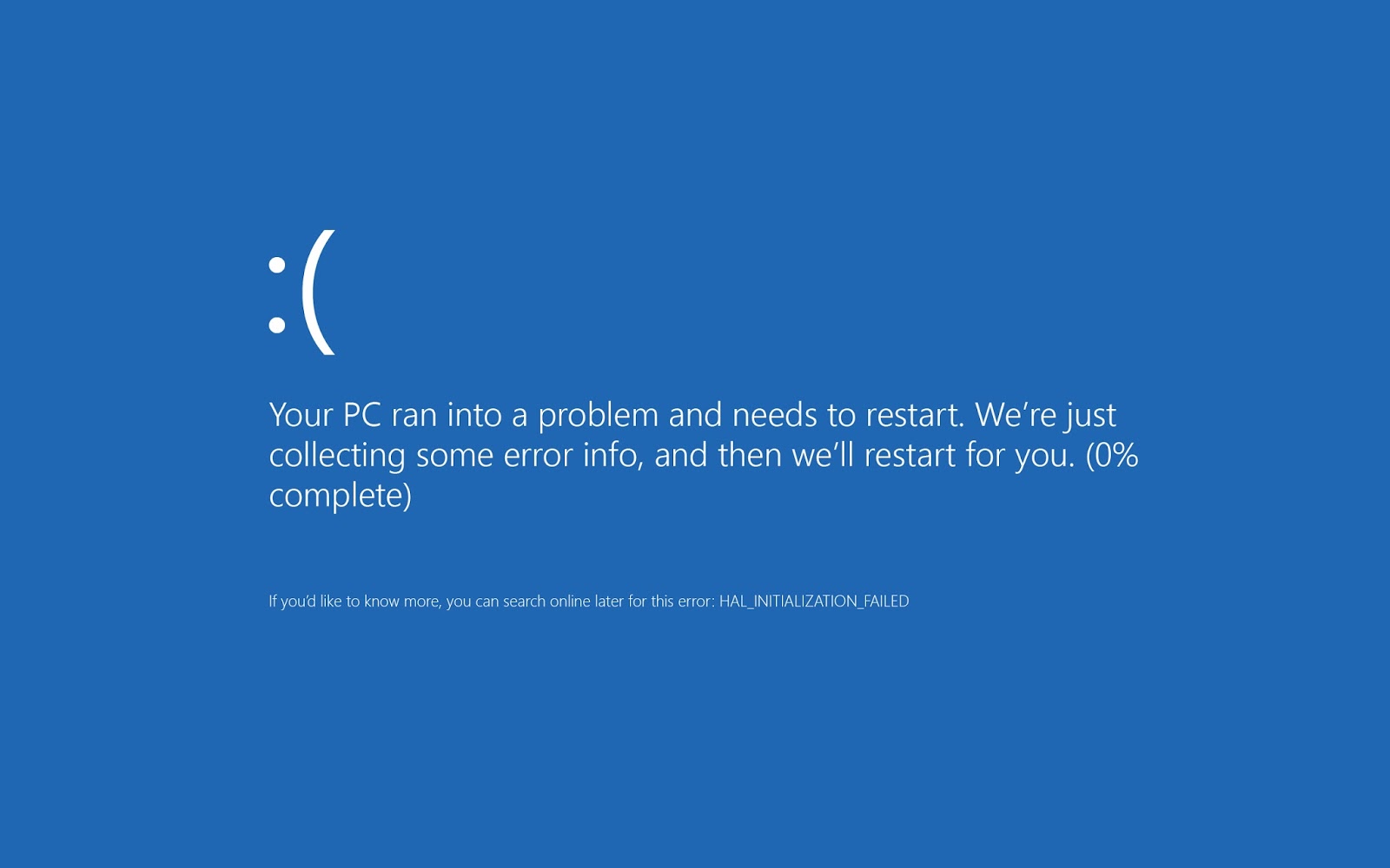 Window Screens: Blue Screen Of Death Windows 7