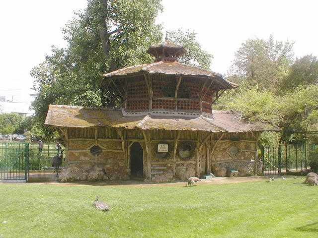 Hut in the Jardin Botanique de Tours. Indre et Loire, France. Photographed by Susan Walter. Tour the Loire Valley with a classic car and a private guide.