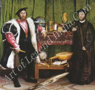 The Great Artist Hans Holbein Painting “The Ambassadors” 1533 8½" x 82½” National Gallery, London 