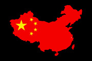 China map and flag