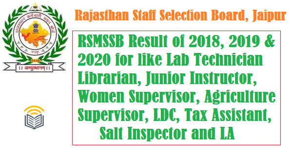 RSMSSB Result