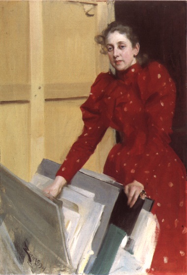 Anders Leonard Zorn Портрет Эммы в Парижской студии