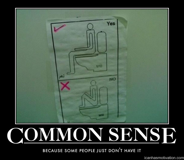 common sense. Common Sense
