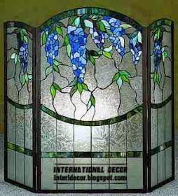 stained glass partition, stained glass in the interior