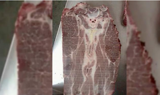 Kabar Heboh Munculnya Sosok Iblis Bertanduk Di Dalam Daging Steak