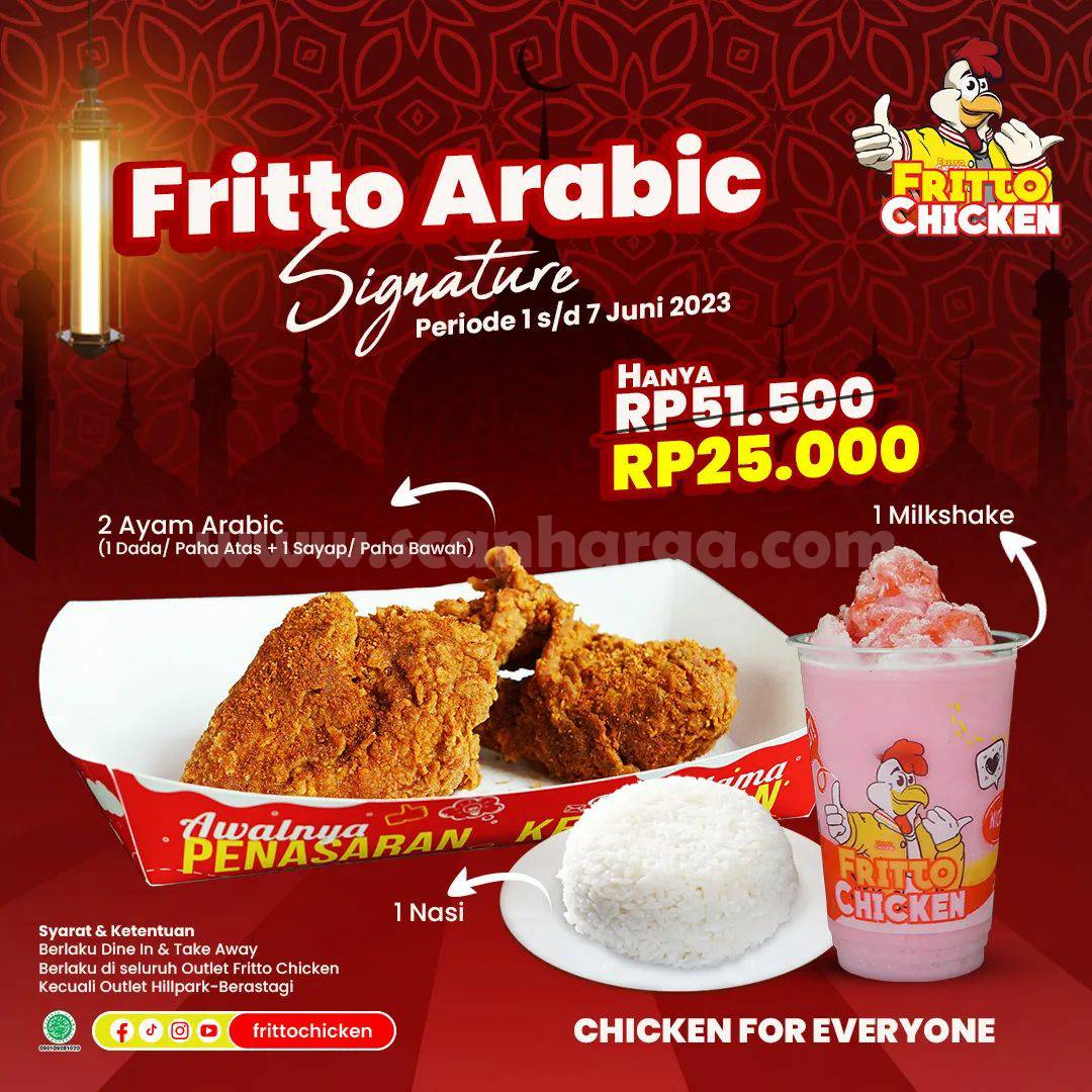 Fritto Chicken Promo Ayam Arabic Signature Harga Cuma 25RB