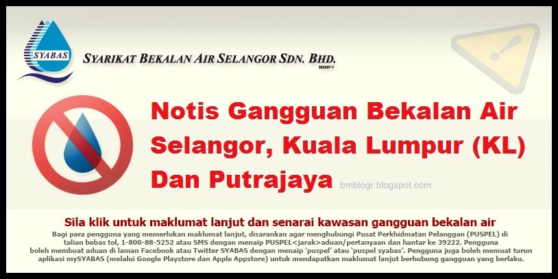 Surat Rasmi Gangguan Bekalan Air - Rasmi V