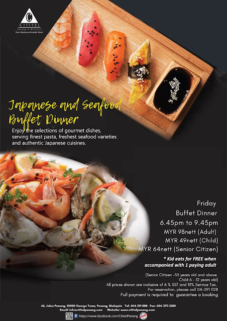 Cititel Penang Japanese Seafood Buffet  Penang Food Review Blog
