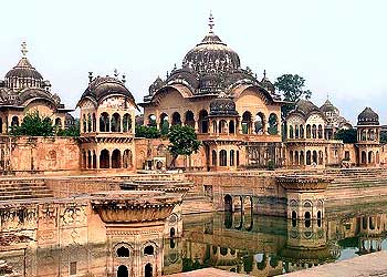 Temple at Kusum Sarovara in Vrindavan, India