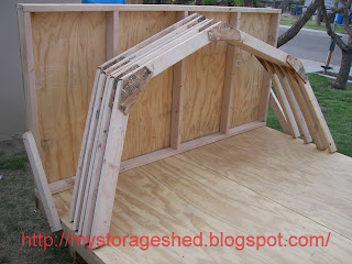 How to Build a Storage Shed: step 3 Framing the Storage Shed Roof