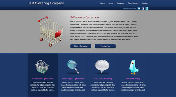 Blue Marketing Company Layout