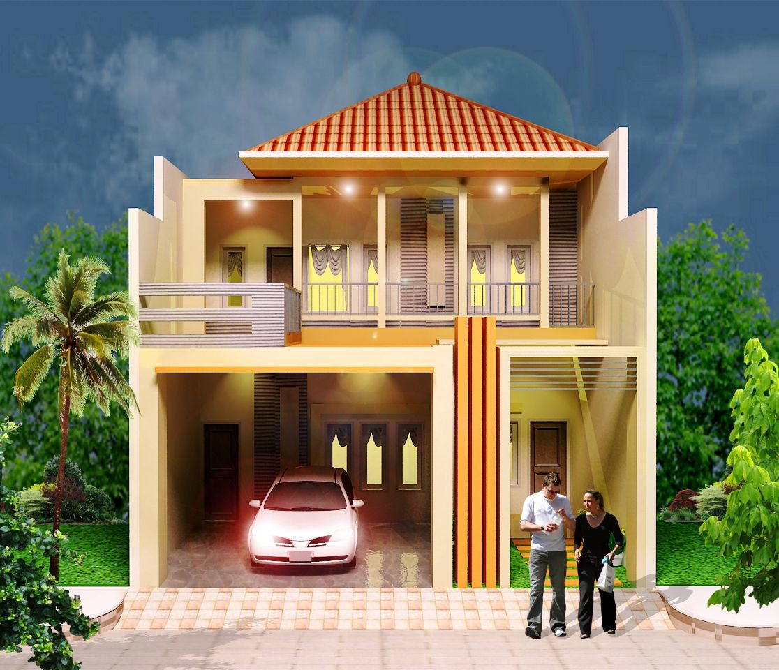 65 model desain rumah  minimalis 2  lantai modern mewah 