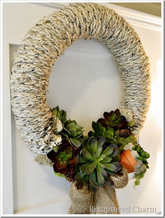 finger knitted wreath 25