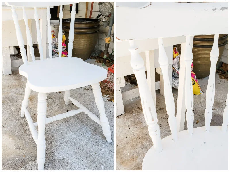 chair before and after distressing