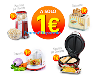 Logo Tostapane, Tritatutto, Macchina per omelette o Popcorn a solo 1,00€ ? Scopri come averli!
