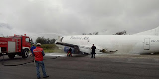 Trigana Air tergelincir di Bandara Wamena. ©2016 Merdeka.com