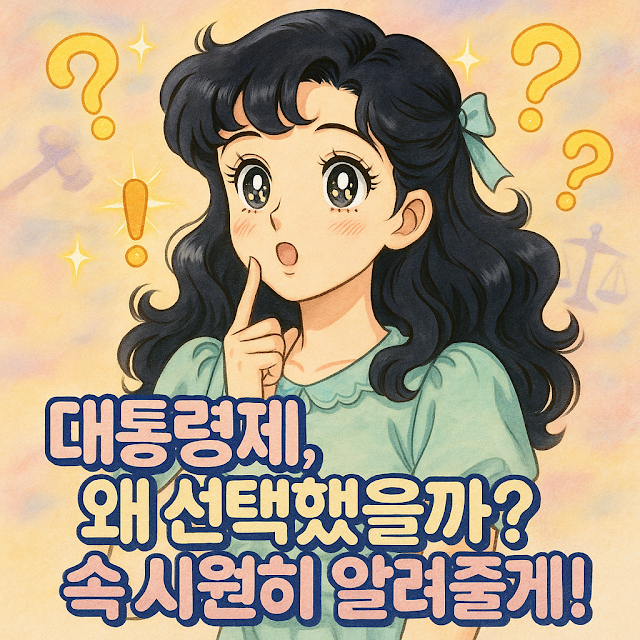 대통령제, 왜 선택했을까? 속 시원히 알려줄게!