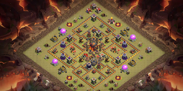 NEW Town Hall 10 War base Anti E-Drags with Copy link