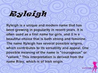 meaning of the name "Ryleigh"