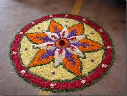 Simple Flower Rangoli Designs For Diwali