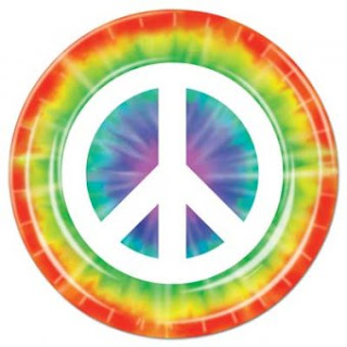 Hippy Peace Party Paper Plate