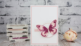 Pretty Pink Butterfly Card For Any Occasion Featuring the Watercolor Wings Stamp Set From Stampin' Up! UK which you can buy here