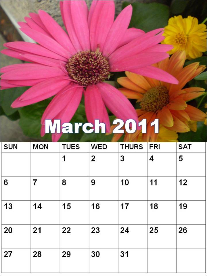 blank calendars 2011 to print. print these Free Monthly Blank Calendar 2011 March or Planner 2011