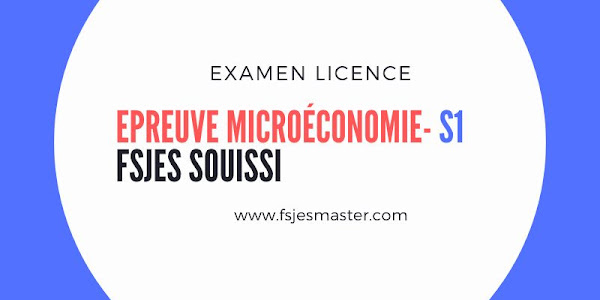 Exemple Examen Microéconomie Licence S1 - Fsjes Souissi