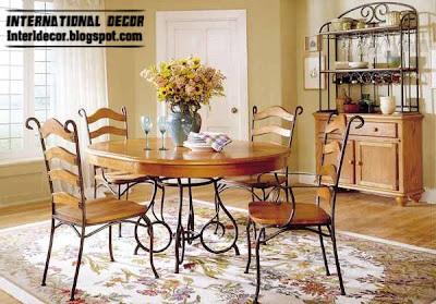 indoor iron dining table design and iron chairs,indoor iron furniture