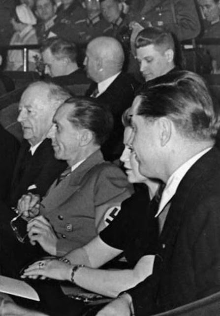 Joseph Goebbels at a film premiere on 4 March 1942, worldwartwo.filminspector.com