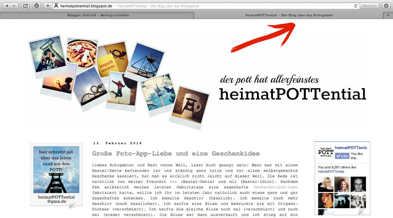heimatPOTTential trägt schließlich den Untertitel "Der Blog über das Ruhrgebiet" und Nomen soll bitte schön gefälligst Omen sein