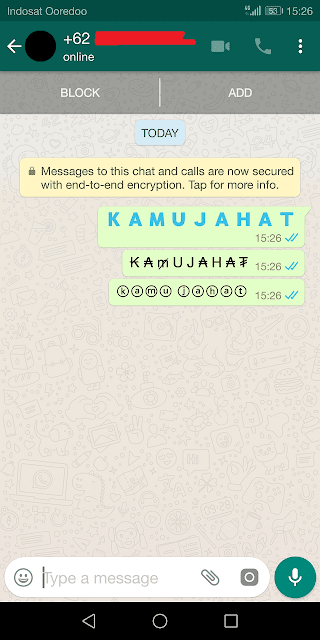 font whatsapp yang sudah diganti berhasil dibagikan