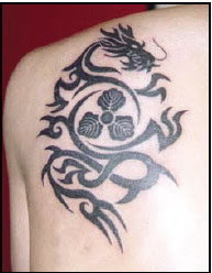 tribal dragon tattoos design