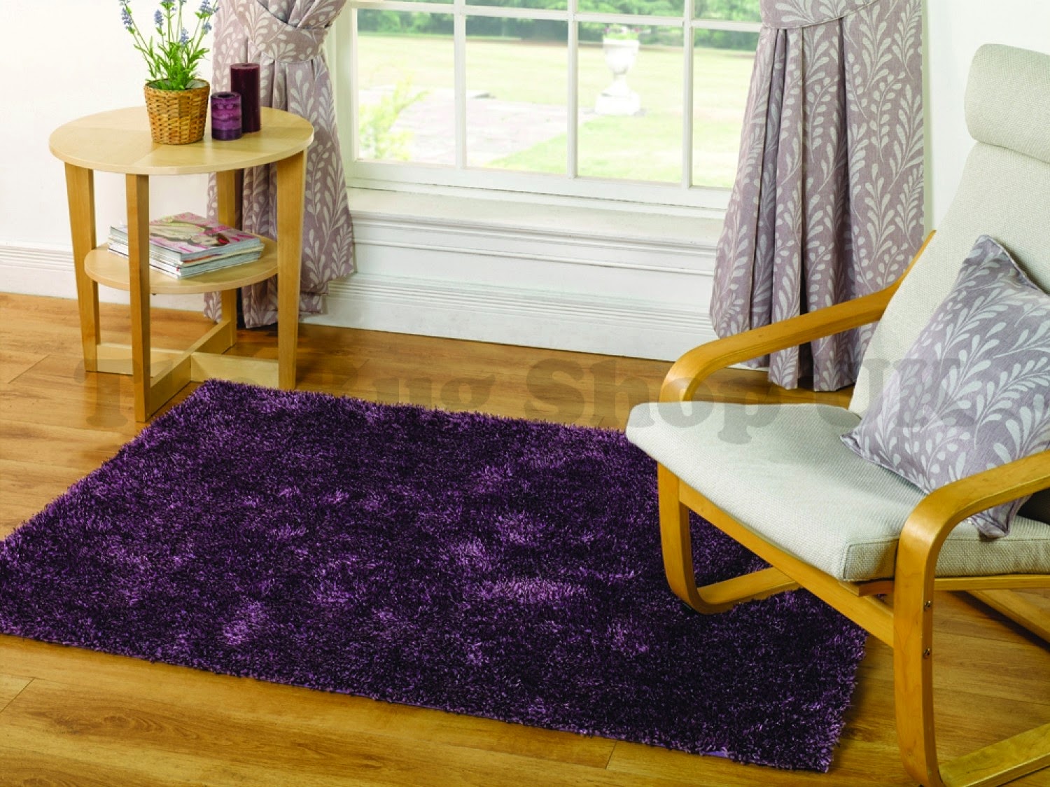 Paramount Purple Mix Shaggy Rug By Flair Rugs