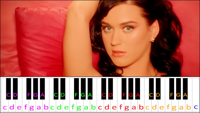 I Kissed A Girl by Katy Perry Piano / Keyboard Easy Letter Notes for Beginners