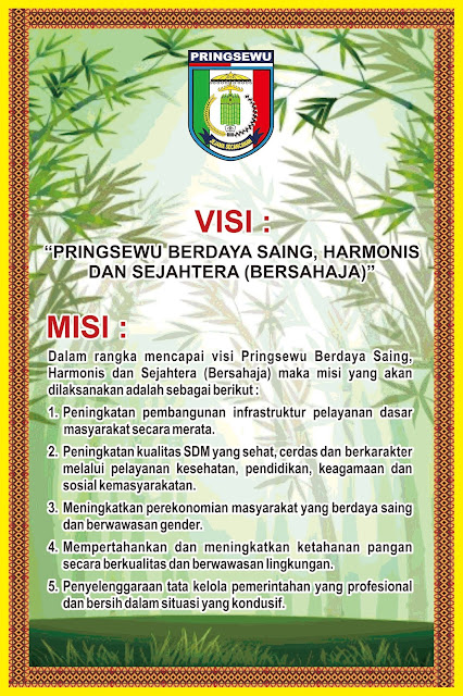 Desain Banner Visi Misi Kab Pringsewu