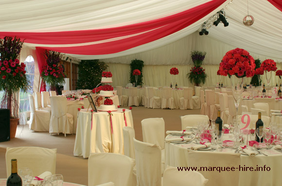 Red and white wedding theme