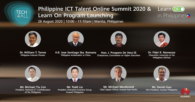 ICT professionals and Huawei executives joined the Philippines ICT Talent Online Summit