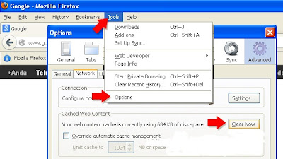 Cara Menghapus Cache Firefox Secara Manual