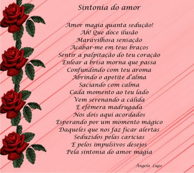 Poemas e Textos Românticos: Sintonia do Amor